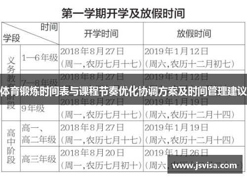 体育锻炼时间表与课程节奏优化协调方案及时间管理建议